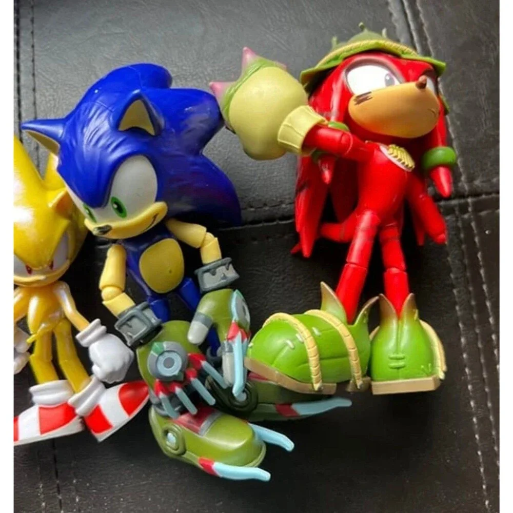 4 Sonic Hedgehog Articulate Figurines Action Animated Collector Rare HTF Kids